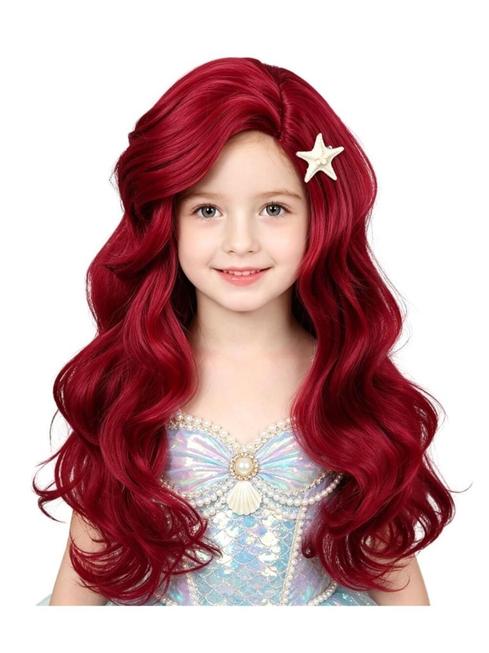 Women's Dark Red Heat Resistant Synthetic Fiber Long Straight Ombre Wigs